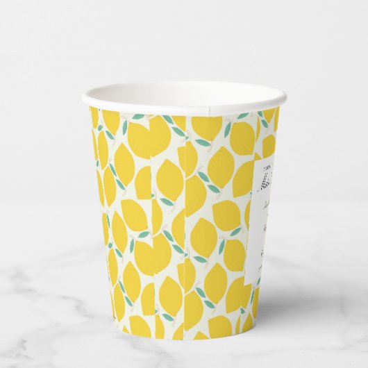 Mommy's Main Squeeze Lemon Citrus Baby Shower 紙コップ (右)