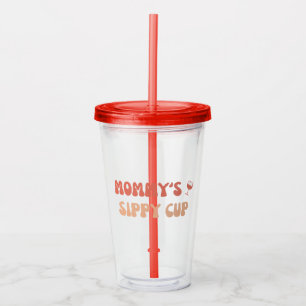 Mommy's Sippy Cup – 新しいおもしろいママのためのワインラベル アクリルタンブラー