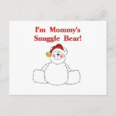 Mommy's Snuggle Bear Tシャツとギフト ポストカード (正面)