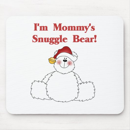 Mommy's Snuggle Bear Tシャツとギフト マウスパッド (正面)