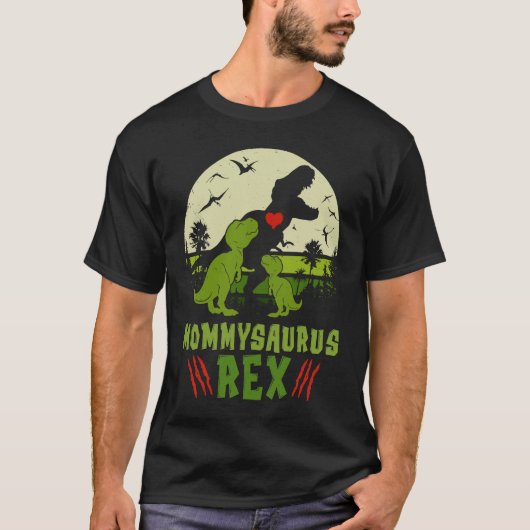 Mommysaurusレックスレックス恐竜かわいい母の日 Tシャツ (正面)