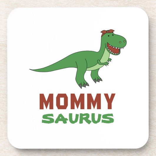 Mommysaurus恐竜T-レックスディーノママ母の日 コースター (正面)