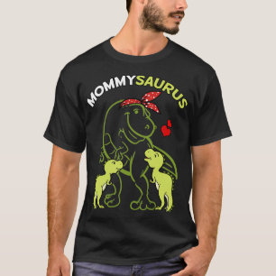 Mommysaurus Mommy 2 Kids Dinosaur Moma's Day Tシャツ