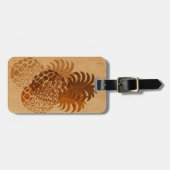 Momonaのパイナップルハワイの熱帯フェイクな木 ラゲッジタグ (正面横)