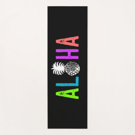 Momona Pineapple Aloha Hawaiian Tropical - Black  ヨガマット