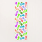 Momona Pineapple Aloha Hawaiian Tropical - Black ヨガマット (裏面)