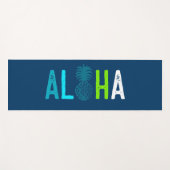 Momona Pineapple Aloha Hawaiian Tropical - Blue ヨガマット (正面(横))