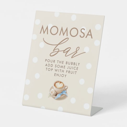 Momosa Bar コーヒー ベビーシャワー テーブルサイン (正面)