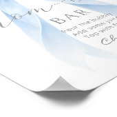 Momosa Bar Blue Bow Floral Bubbly Bar ポスター (角)