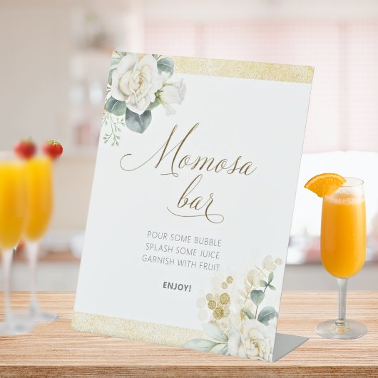 Momosa Bar Sign – It’s A Boy Baby Shower Gold 台座サイン