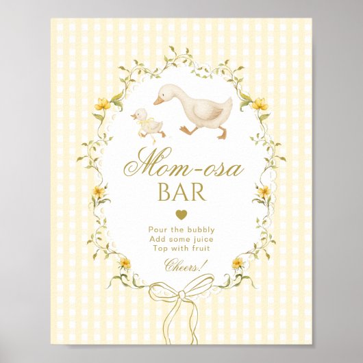 Momosa bar Silly Goose gender neutral gingham ポスター (正面)