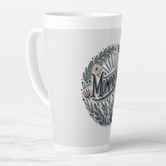 Mompreneurをテーマ カフェラテマグ (左アングル)