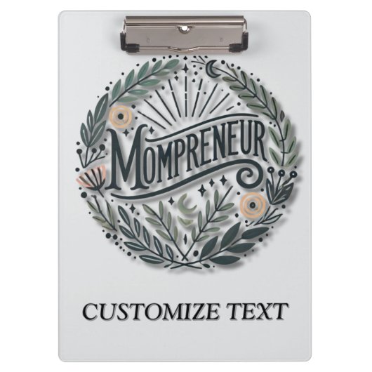 Mompreneurをテーマ クリップボード (正面)