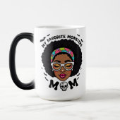 Momsのおもしろマグカップ- Monster Mom モーフィングマグカップ (左)