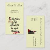 MOMSは主な原料の名刺 コーリングカード (正面/裏面)