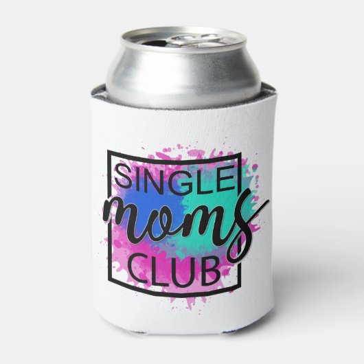 momsクラ独身のブカラフルユーモアのある冷却器 缶クーラー (缶正面)