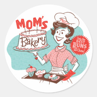 Mom'sベーカリーレトロシール – Round ラウンドシール
