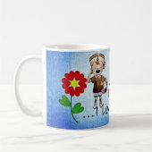 Moms航海のとFa向けの子供のビーチと海をテーマ コーヒーマグカップ (左)