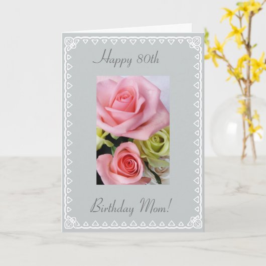 Mom's 80th Birthday カード (黄色い花)