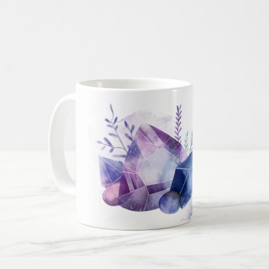 *~* MOM's A GEM – ジェムストーンズ水彩宝石ストーンズ コーヒーマグカップ (正面左)