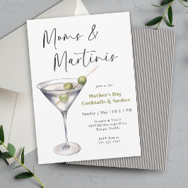 Moms and Martinis Mother's Dayカクテルパーティー 招待状