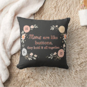 Moms Are Like Buttons They Hold It All Together クッション (ブランケット)