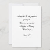 Mom's Birthday framed photo, lace and heart カード (裏面)