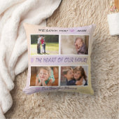 Mom's Blessing - 4 Photo Pastel Heart Tribute  クッション (ブランケット)