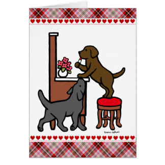 Mom's Chocolate LabとBlack Lab