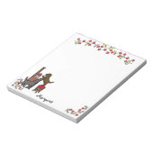 Mom's Chocolate LabとBlack Lab ノートパッド (回転)