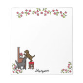 Mom's Chocolate LabとBlack Lab ノートパッド (正面)