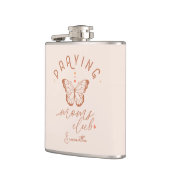 Moms Club祈:バタフライボホヴィンテージデザイン フラスク (左)