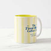 Moms Club Typography Yellow Stripes ツートーンマグカップ (正面右)