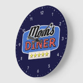 Mom's Diner - Kitchen Wall Clock ラージ壁時計 (傾斜)