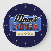 Mom's Diner - Kitchen Wall Clock ラージ壁時計 (正面)