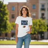 Mom's First Year Down Football Mommy T-Shirt Tシャツ