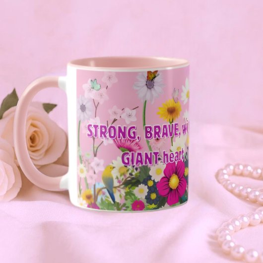Mom's floral coffee mug マグカップ