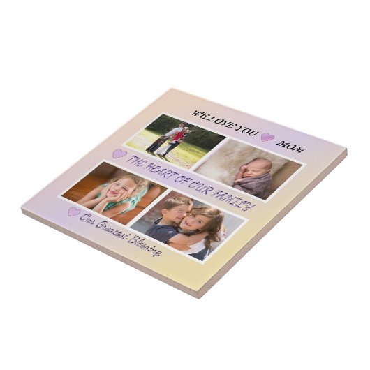 Mom's Grace - Pastel 4 Photo Tribute タイル (側面)