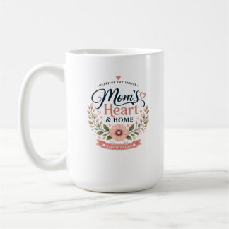 Mom's Heart & Home | エレガント フラワー マザーズデー C コーヒーマグカップ