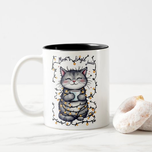 Mom's Jingle Juice ツートーンマグカップ (ドーナツ)