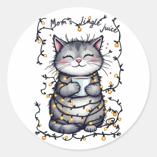 Mom's Jingle Juice  ラウンドシール (正面)
