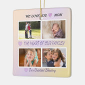 Mom's Joy - Pastel 4 Photo Tribute セラミックオーナメント (左)