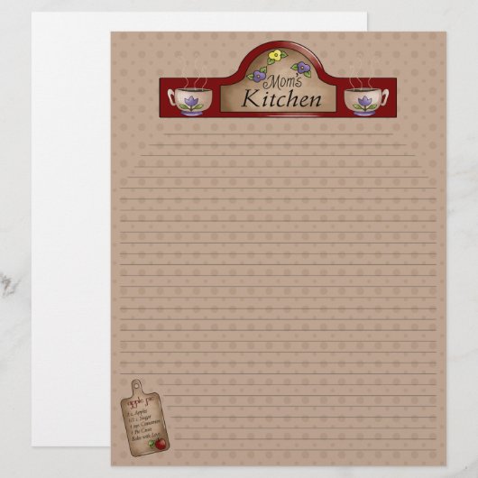 Mom's Kitchenのレシピページ（並び） (正面/裏面)