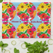 Mom's Kitchen Retro Flower Dopamine Decor キッチンタオル (折り畳み)