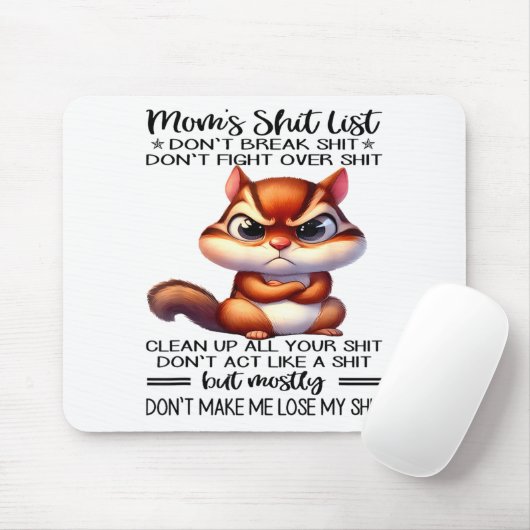 Mom's List Don't Break Don't Fight Over  マウスパッド (マウス)