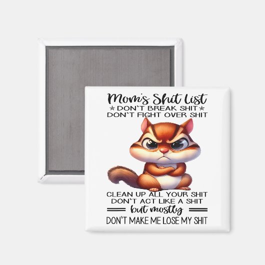 Mom's List Don't Break Don't Fight Over  マグネット (正面/裏面)