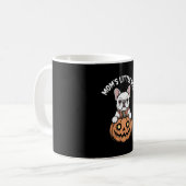 Mom's Little Boo French Bulldog Hallowen コーヒーマグカップ (正面左)