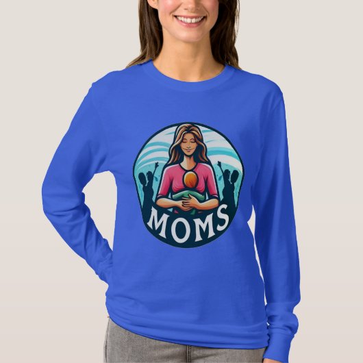 Moms Make a Difference長袖 Tシャツ (正面)