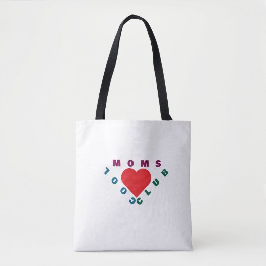 Moms Make Everything Better | Cute Heart Tote Bag トートバッグ (正面)