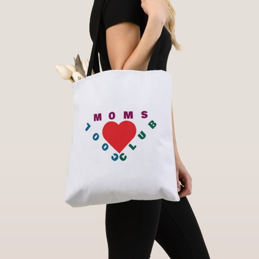  Moms Make Everything Better | Cute Heart Tote Bag トートバッグ (クローズアップ)